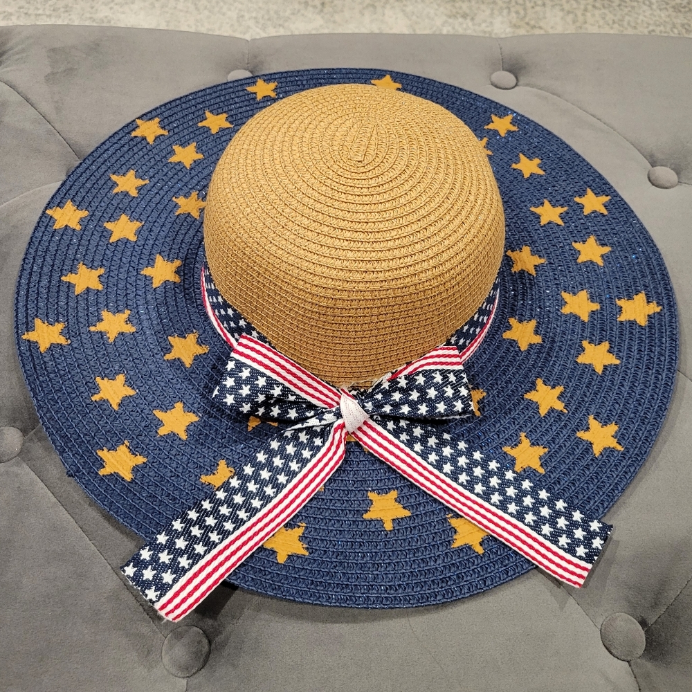 Stars and stripes American flag floppy hat